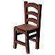 Cadeira madeira presépio napolitano 24-30 cm h real 15 cm s1
