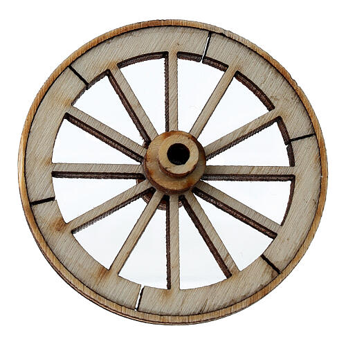 Roue en bois crèche napolitaine diam. 4,5 cm 4