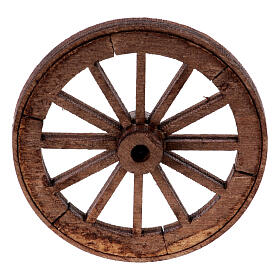 Roda madeira presépio napolitano diâm. 4,5 cm