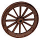 Rad mit Speichen aus Holz, Krippenzubehör, neapolitanischer Stil, 6,5 cm Durchmesser s3