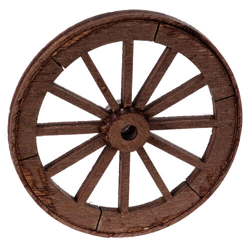 Wheel with spokes for Neapolitan nativity scene, diam. 6.5 cm 3