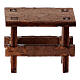 Sitzbank aus Holz, Krippenzubehör, neapolitanischer Stil, für 8 cm Krippe s1