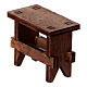 Sitzbank aus Holz, Krippenzubehör, neapolitanischer Stil, für 8 cm Krippe s2
