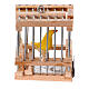 Käfig mit Kanarienvogel, Krippenzubehör, neapolitanischer Stil, für 12 cm Krippe, 3x3x3 cm s3