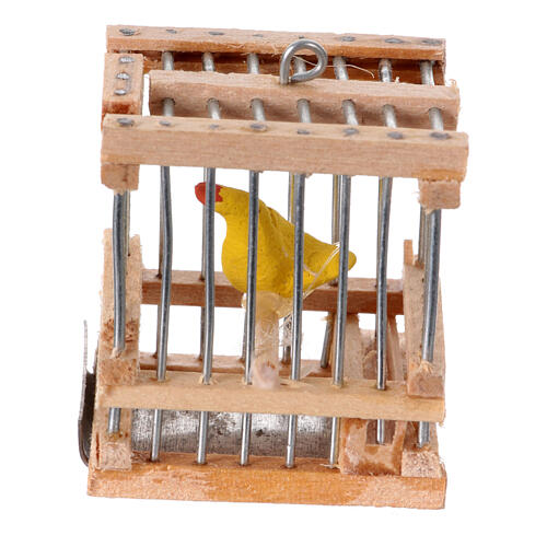 Cage canari crèche napolitaine 12 cm ouvrante terre cuite 3x3x3 cm 1