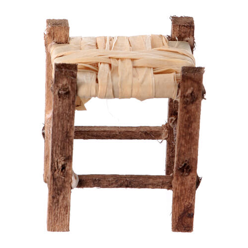Stuffed stool for 6 cm Neapolitan Nativity Scene, real height 2.5 cm 1