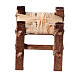 Stool for 4-6 cm Neapolitan Nativity Scene, wood and straw, real h. 2 cm s1