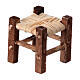 Stool for 4-6 cm Neapolitan Nativity Scene, wood and straw, real h. 2 cm s2