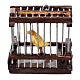 Käfig mit Kanarienvogel, Krippenzubehör, neapolitanischer Stil, für 12 cm Krippe, 4x4x3 cm s1