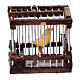 Käfig mit Kanarienvogel, Krippenzubehör, neapolitanischer Stil, für 12 cm Krippe, 4x4x3 cm s3
