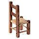 Holzstuhl mit Strohgeflecht, Krippenzubehör, neapolitanischer Stil, für 8 cm Krippe, reale Höhe 5 cm s3