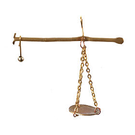 Balança presépio 10-12 cm napolitano metal dourado h real 6 cm