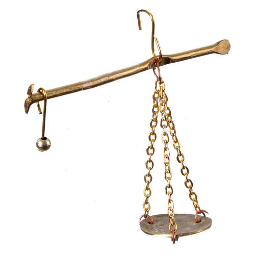 Nativity scale 10-12 cm Neapolitan golden metal real height 6 cm 2