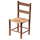 Cadeira de palha e madeira presépio napolitano 20-24 cm h 14 cm s1
