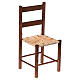 Cadeira de palha e madeira presépio napolitano 20-24 cm h 14 cm s2