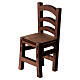 Krzesło z drewna, szopka z Neapolu 16 cm, h rzeczywista 10 cm s1