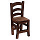 Krzesło z drewna, szopka z Neapolu 16 cm, h rzeczywista 10 cm s2
