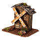 Windmill for4 cm Neapolitan Nativity Scene, wood and cork, 15x20x15 cm s2