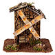 Windmill Neapolitan nativity scene 4 cm cork wood 15x20x15 cm s1