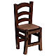 Cadeira madeira miniatura para presépio napolitano de 20 cm h 13 cm s2