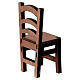 Cadeira madeira miniatura para presépio napolitano de 20 cm h 13 cm s3