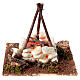 Bonfire with white stones and flickering light for 12 cm Neapolitan Nativity Scene, 15x15x15 cm s1