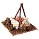 Bonfire with white stones and flickering light for 12 cm Neapolitan Nativity Scene, 15x15x15 cm s2