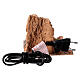 Scena falò muretto roccia presepe 8 cm napoletano illuminato 10x10x5 cm s4