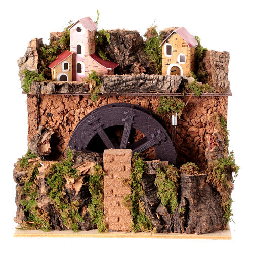Watermill for background setting, Neapolitan Nativity Scene with 8-10 cm characters 1
