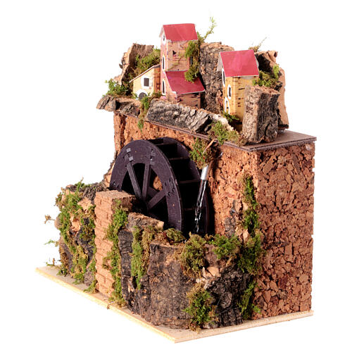 Watermill for background setting, Neapolitan Nativity Scene with 8-10 cm characters 2