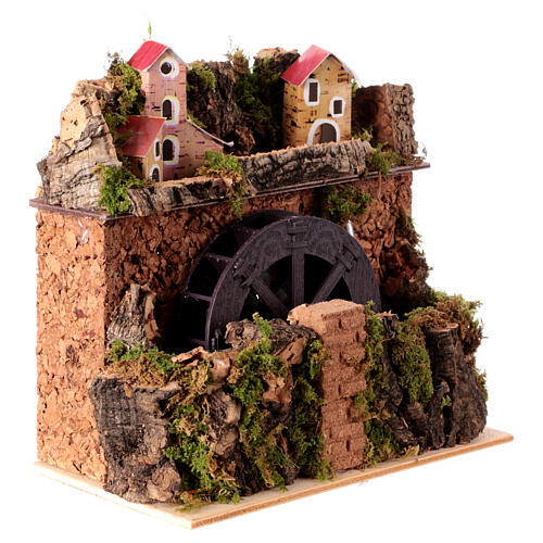 Watermill for background setting, Neapolitan Nativity Scene with 8-10 cm characters 3