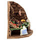 Angolo banco verdure presepe 12 cm Napoli sughero 15x15x10 cm s4