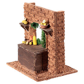 Banca limoncello cortiça presépio 10 cm Nápoles 15x15x10 cm