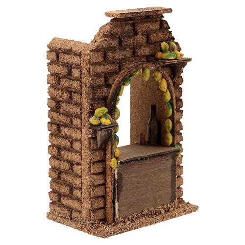 Banca limoncello cortiça presépio 10 cm Nápoles 15x15x10 cm 3