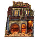 Bourgade village napolitain coloré balcon central crèche 12 cm 45x40x30 cm s1