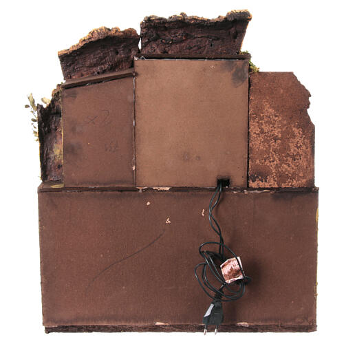 Neapolitan village colored balcony nativity scene 12 cm 45x40x30 cm 4