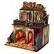 Neapolitan village colored balcony nativity scene 12 cm 45x40x30 cm s2
