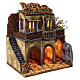 Neapolitan village colored balcony nativity scene 12 cm 45x40x30 cm s3