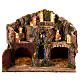 Village with central waterfall for 10 cm Neapolitan Nativity Scene, 35x45x30 cm s1