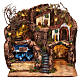 Borgo fontana tripla falò luci presepe 12 cm Napoli 40x45x40 cm s1