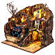 Borgo fontana tripla falò luci presepe 12 cm Napoli 40x45x40 cm s3