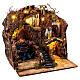 Borgo fontana tripla falò luci presepe 12 cm Napoli 40x45x40 cm s5