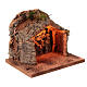 Neapolitan nativity scene cork stable 12-14 cm illuminated 25x35x25 cm s3