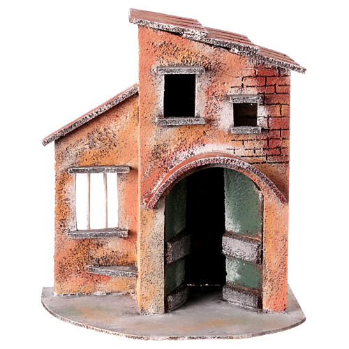 Haus, sortierte Ausführung, Krippenzubehör, neapolitanischer Stil, für 10 cm Krippe, 30x25x15 cm 4