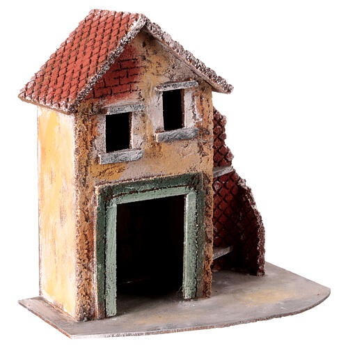 Casa assortita sughero legno presepe napoletano 10 cm 30x25x15 cm 3
