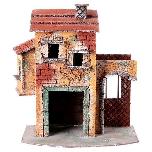 Casa assortita sughero legno presepe napoletano 10 cm 30x25x15 cm 6