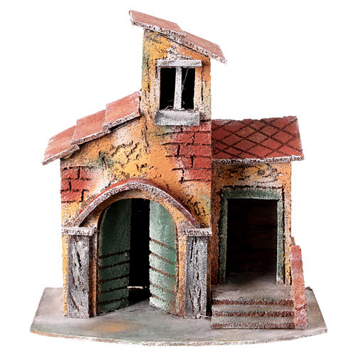Casa assortita sughero legno presepe napoletano 10 cm 30x25x15 cm 7
