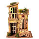 House with balcony for 8 cm Neapolitan Nativity Scene, wood and cork, 25x20x15 cm s1