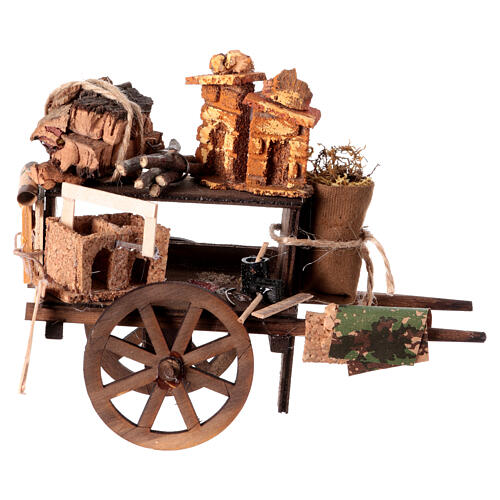 Cart of the cribs maker for 12-13 cm Neapolitan Nativity Scene, 15x20x10 cm 3