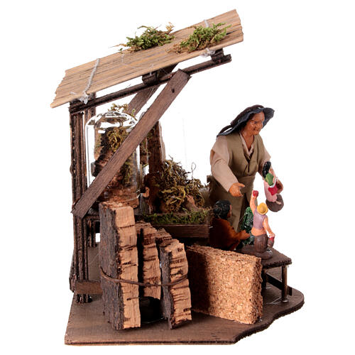 Cribs maker in his workshop with a child for 10 cm Neapolitan Nativity Scene 3